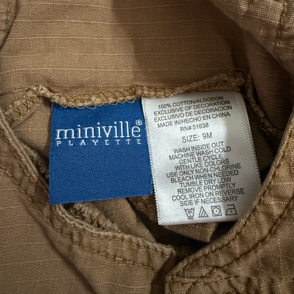 Brown Kids Overalls with Dinosaur Stitching - Picture 5 of 5